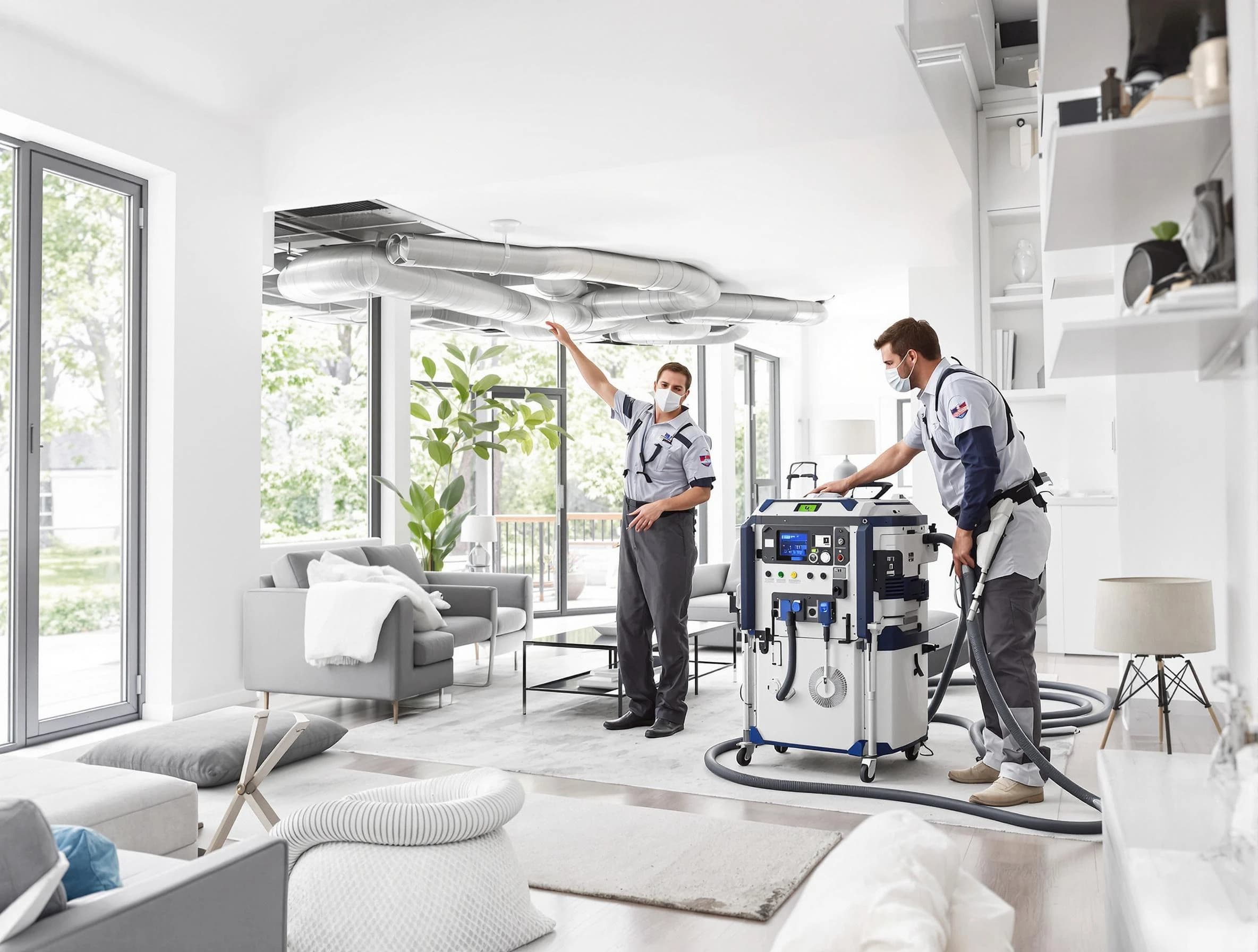 Dumbarton Air Duct Cleaning professional conducting pure air duct cleaning with state-of-the-art equipment in Dumbarton